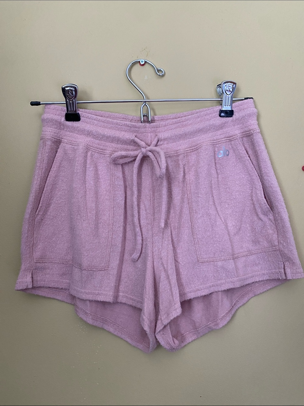 ALO Yoga Terry Drawstring Women’s Shorts — Light Pink, XS